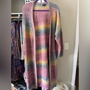 Torrid Multicolor Open-Front Cardigan Sweater size 2